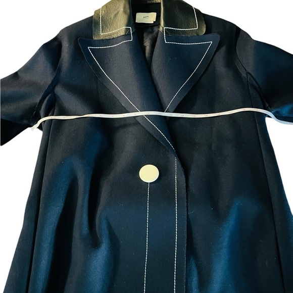 EDUN WOMEN’S NAVY WOOL MID LENGTH COAT SIZE MEDIUM - Picture 7 of 15